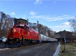 The 24 pushes the train past the museum toward East Hanover